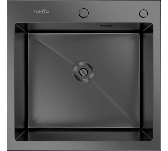 Мойка для кухни врезная TOKITO 50x50 см, графит TOK-OKA-5050-GF