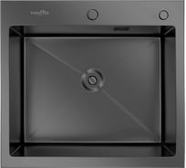 Мойка для кухни врезная TOKITO 60x50 см, графит TOK-OKA-6050-GF