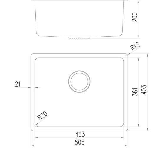 Мойка Ukinox Юкинокс Лофт LOB460.360 -GT10P