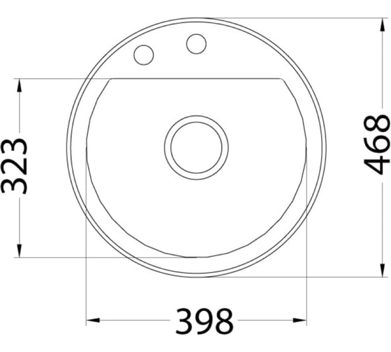 Мойка ALVEUS CUBO 10 A21 CAP FI 468,1X в комп. с сифоном 1054638
