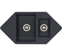 Мойка ALVEUS CUBO 80 A16 ANTRACITE 952x500 1+1/2 в комп.с сифоном 1054783