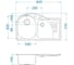 Мойка ALVEUS ALGRANIT FUTUR 40R A70 845x510 в комп.с сифоном 1015604 2