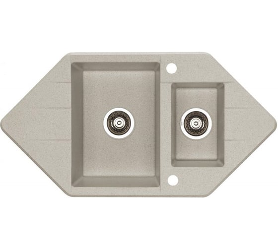 Мойка ALVEUS CUBO 80 A21 CAPPUCCINO 952x500 1+1/2 в комп.с сифоном 1054786