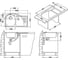 Мойка ALVEUS FUTUR 40 L MONARCH COPPER 845x510, в комп.с сифоном 1070746 2