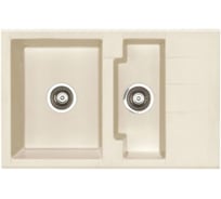 Мойка ALVEUS CUBO 40 A23 CREAM 780x500 1+1/2 в комп.с сифоном 1088553
