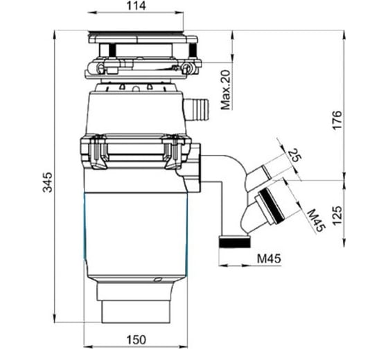 Измельчитель пищевых отходов Granula R600