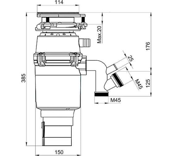Измельчитель пищевых отходов Granula R700