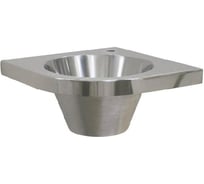 Раковина из нержавеющей стали угловая закругленная с отверстием для смесителя 145x305x305 , шт Nofer 13037.B