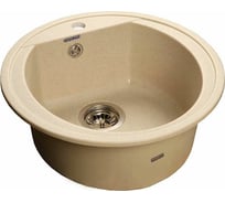Мраморная мойка GRANFEST RONDO GF-R--500, D=500 мм, бежевый, арт. R-500 беж