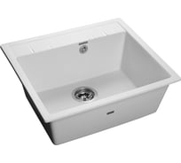 Мраморная мойка GRANFEST QUADRO GF-Q--561 1-чаша, 560х500 мм иней арт.GF-Q-561