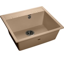 Мраморная мойка GRANFEST QUADRO GF-Q--561 1-чаша, 560х500 мм, топаз арт. Q-561 топ