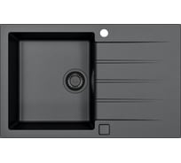 Мойка ALVEUS CADIT 20 CARBON - G91 790x500, 1X в комплекте с сифоном 1148149 BLACK EDITION 1148159