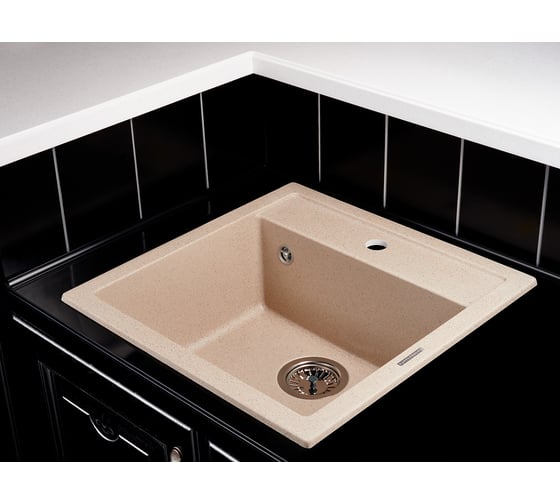 Кухонная гранитная мойка Kuppersberg MODENA 1B BEIGE 8314