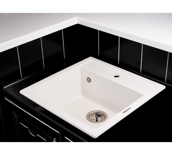 Кухонная гранитная мойка Kuppersberg MODENA 1B WHITE 8057