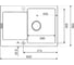 Кухонная гранитная мойка Kuppersberg MODENA 1B1D BLACK 8052 5