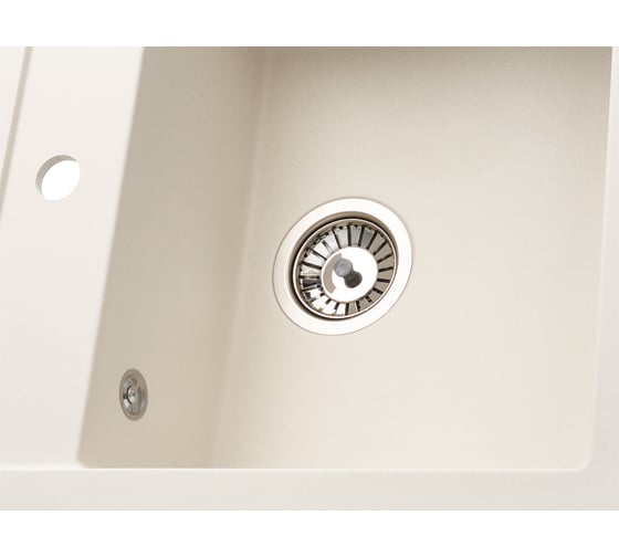 Кухонная гранитная мойка Kuppersberg MODENA 1B WHITE ALABAS 8033