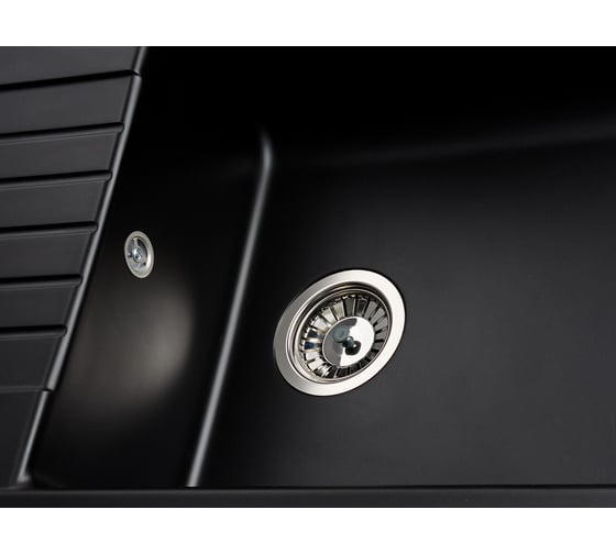 Кухонная гранитная мойка Kuppersberg ROYS 1B1D BLACK METALLIC 8278