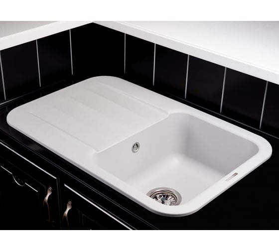 Кухонная гранитная мойка Kuppersberg LIRA 1B1D GREY 8324