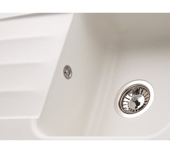 Кухонная гранитная мойка Kuppersberg LIRA 1B1D WHITE 8326