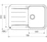 Кухонная гранитная мойка Kuppersberg LIRA 1B1D WHITE 8326 5