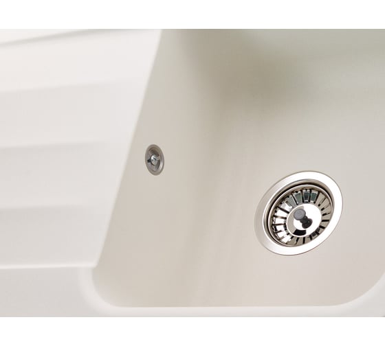 Кухонная гранитная мойка Kuppersberg LIRA 1B1D WHITE ALABASTER 8327