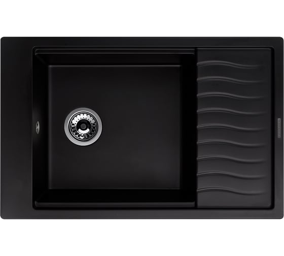 Кухонная гранитная мойка Kuppersberg MILA 1B1D BLACK METALLIC 8294 1