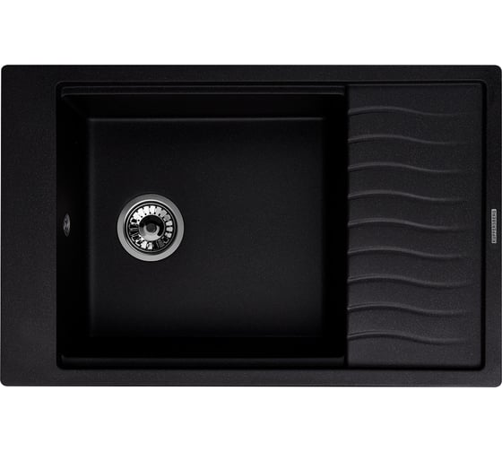 Кухонная гранитная мойка Kuppersberg MILA 1B1D BLACK 8293 1