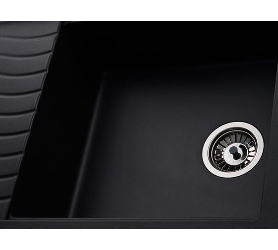Кухонная гранитная мойка Kuppersberg MILA 1B1D BLACK 8293