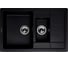 Кухонная гранитная мойка Kuppersberg MODENA 1.5B1D BLACK METALLIC 8328 1
