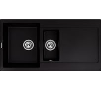 Кухонная гранитная мойка Kuppersberg MODENA 1.5B2D BLACK METALLIC 8331