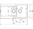 Кухонная гранитная мойка Kuppersberg MODENA 1.5B2D BLACK METALLIC 8331 5