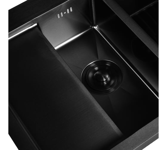 Мойка из нержавеющей стали WISENT 7851B-SR с PVD, со складной решеткой/ WS37851B-SR/WS-02-2B/W325014