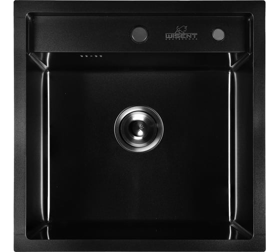 Кухонная мойка из нержавеющей стали WISENT 5050B с PVD-покрытием, с дозатором KW35050B