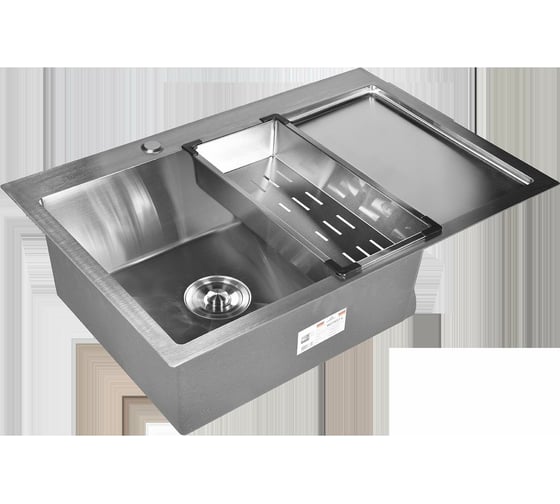 Кухонная мойка из нержавеющей стали WISENT 7851-L с коландером KW37851-L WS37851-L/W30430/WGER010