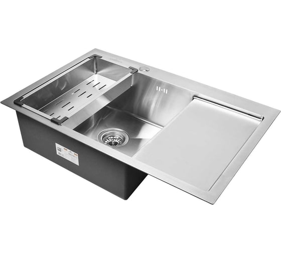 Кухонная мойка из нержавеющей стали WISENT 7851-L с коландером KW37851-L WS37851-L/W30430/WGER010