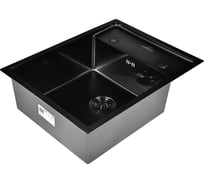 Кухонная мойка из нержавеющей стали WISENT 6550B-X с PVD-покрытием, с дозатором KWW36550B-X