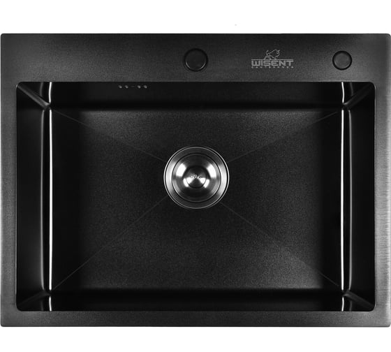 Мойка из нержавеющей стали WISENT 6045B с PVD-покрытием, с коландером и дозатором KW36045B