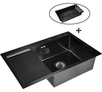 Кухонная мойка из нержавеющей стали WISENT 7851B-R с PVD-покрытием, с коландером KW37851B-R