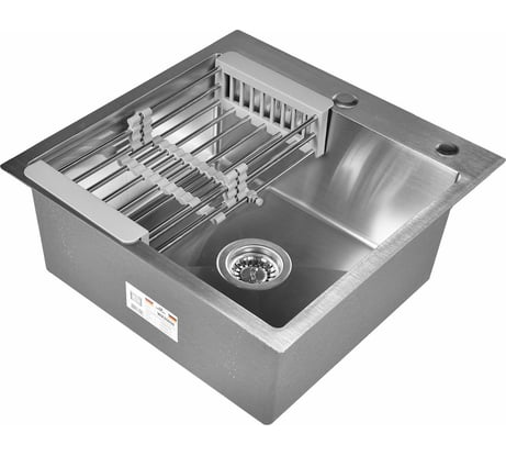 Комплект кухонная мойка из нержавеющей стали WISENT с коландером WGS35050/WGER013/W302644