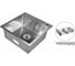 Комплект кухонная мойка из нержавеющей стали WISENT с коландером WGS35050/WGER013/W302644 2