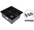Комплект мойка из нержавеющей стали WISENT с PVD, с коландером WGS35050B/WGER019B/W302644B 1