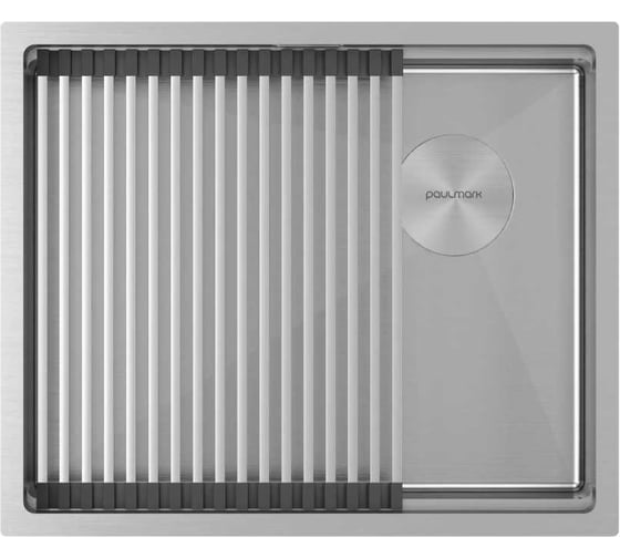Мойка Paulmark NEXT-PRO 54 UNI нержавеющая сталь, брашированная, нержавеющая сталь, 540x450мм, 1.2мм PM705445-BS 1