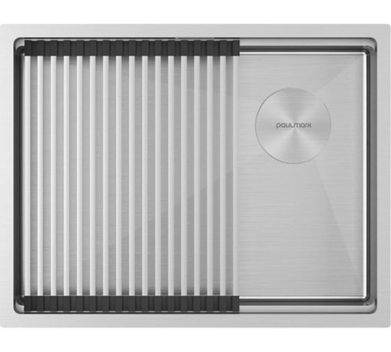 Мойка Paulmark нержавеющая сталь NEXT-PRO 58 UNI брашированная нерж.сталь, 580x450мм, 1,2мм PM705845-BS 1