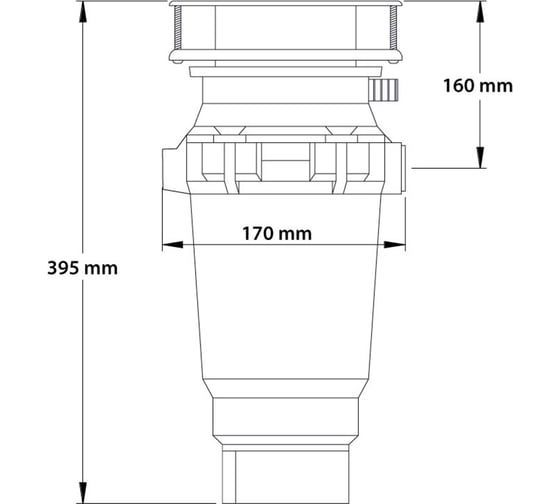 Измельчитель пищевых отходов McAlpine 600 Вт (3/4 л.с.), 2500 об/мин. WDU-3ASEU-CARB