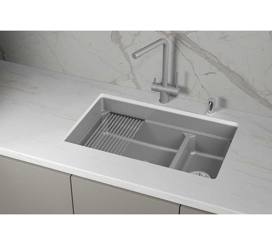 Кухонная мойка Granula KS кварц 7304iU, АЛЮМИНИУМ 1