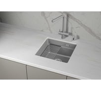 Кварцевая мойка для кухни GRANULA KS- 4501iU, АЛЮМИНИУМ