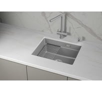 Кухонная мойка Granula KS кварц 5501iU, АЛЮМИНИУМ