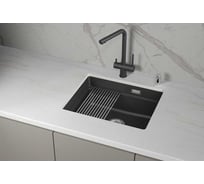 Кухонная мойка Granula KS кварц 5501iU, ЧЁРНЫЙ