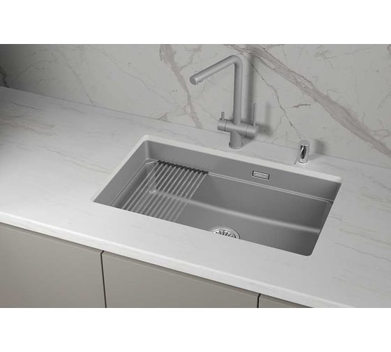 Кухонная мойка Granula KS кварц 7303iU, АЛЮМИНИУМ 1