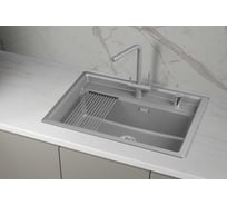 Кухонная мойка Granula KS кварц 7301i, АЛЮМИНИУМ
